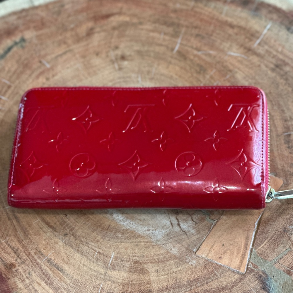 Louis Vuitton Vernis Zippy Wallet Red CA4010 Dust bag LV box - Picture 9 of 13